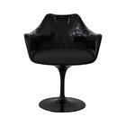 Cadeira Design Saarinen Pelegrin Pel-1866h Giratória Preta Em