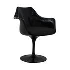 Cadeira Design Saarinen Pelegrin Pel-1866h Giratória Preta Em