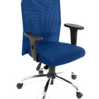 Cadeira Digitador  Com Braços Linha Tela Mesh Azul