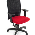 Cadeira Digitador  Com Braços Linha Tela Mesh Vermelho