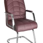 Cadeira Diretor  Base Fixa Em S Cromada Linha Lyon Vermelho V
