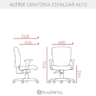 Cadeira Diretor Altrix Back M1 Base Cromada Couro Ecológico P
