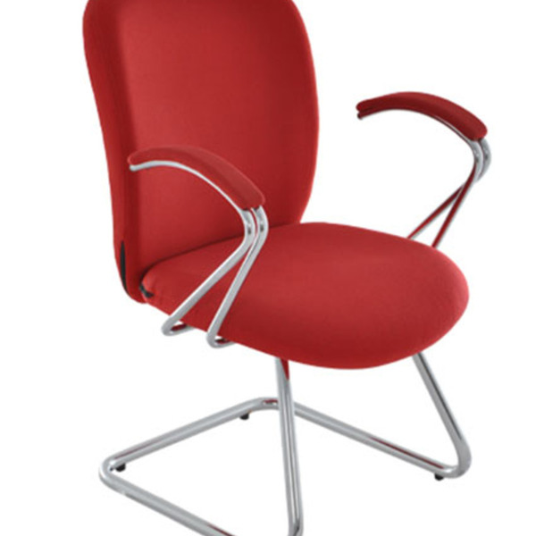 Cadeira Diretor C Braços E Base Fixa Cromados Linha Lombar Ve