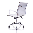 Cadeira Diretor Charles Eames Esteirinha Couro Pu 11d Branco
