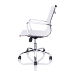 Cadeira Diretor Charles Eames Esteirinha Couro Pu 11d Branco