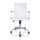 Cadeira Diretor Charles Eames Esteirinha Couro Pu 11d Branco