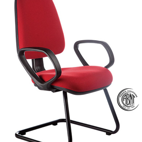 Cadeira Diretor Com Certificação Abnt Linha Confort Vermelho