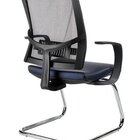 Cadeira Diretor Com Encosto Tela Mesh Linha Net Design Preto