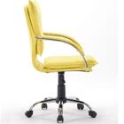 Cadeira Diretor Em Couro Pu Amarela Pelegrin Pel-280