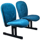 Cadeira Diretor Em Longarina Com 3 Lugares  Linha Lombar Verm