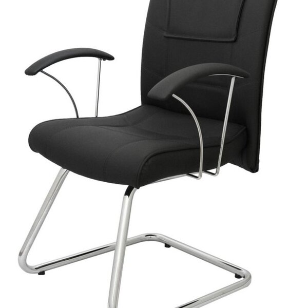 Cadeira Diretor Ergonômica Base Fixa Em S  Linha Vivara Preto