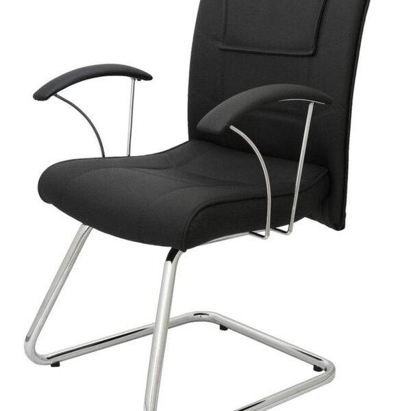 Cadeira Diretor Ergonômica Base Fixa Em S  Linha Vivara Preto