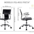 Cadeira Diretor Executiva Em Couro Pvc Pelegrin Pel-6011 Preta