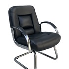 Cadeira Diretor Luxuosa Base Fixa Fixos Linha Firenze Preto