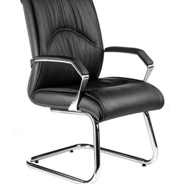 Cadeira Diretor Luxuosa Com Base Fixa Linha Eiffel Preto