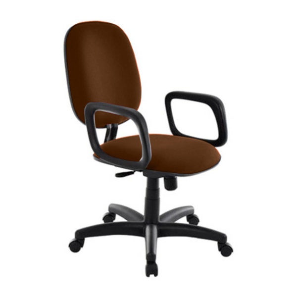 Cadeira Diretor Para Escritório Com Braços Linha Uno Marrom