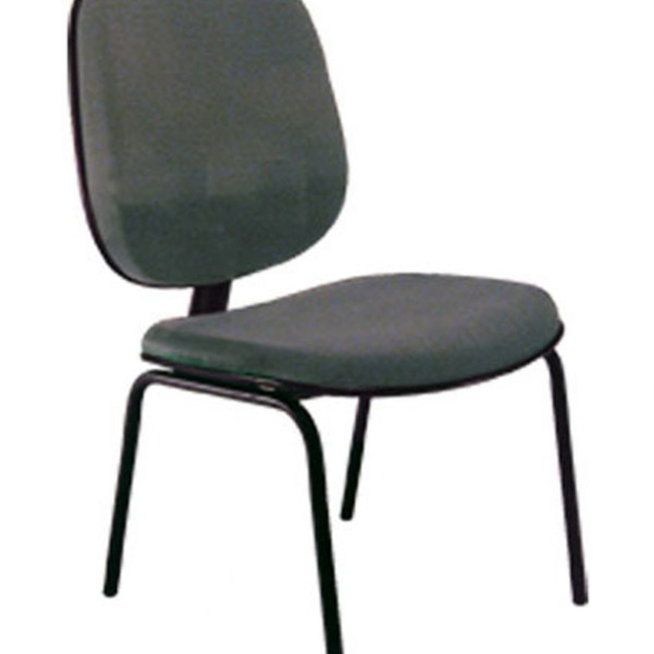 Cadeira Diretor Sem Braços Base Fixa Com 4 Pés Linha Uno Preto