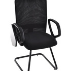 Cadeira Diretor Universitária Base Fixa  Linha Tela Mesh Pret