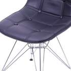 Cadeira Dkr Botonê Preta Com Base Cromada - Or Design