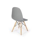 Cadeira Dkr Charles Eames Wood Estofada Botonê - Cinza