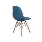 Cadeira Dkr Charles Eames Wood Estofada Botonê - Turquesa