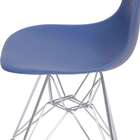 Cadeira Dkr Em Polipropileno Azul Marinho Base Cromada - Or D