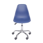 Cadeira Dkr Em Polipropileno Azul Marinho Base De Rodízio - O