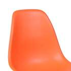 Cadeira Dkr Em Polipropileno Laranja Base Cromada - Or Design