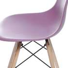 Cadeira Dkr Em Polipropileno Roxa Base De Madeira - Or Design