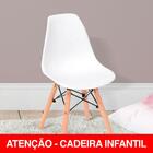 Cadeira Dkr Kids Branca Base De Madeira - Or Design