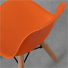 Cadeira Dkr Kids Laranja Base De Madeira - Or Design