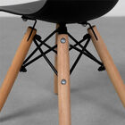 Cadeira Dkr Kids Preta Base De Madeira - Or Design