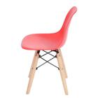 Cadeira Dkr Kids Vermelha Base De Madeira - Or Design