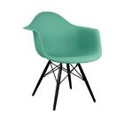 Cadeira Dkr - Verde Tiffany Base De Madeira Preta Or Design
