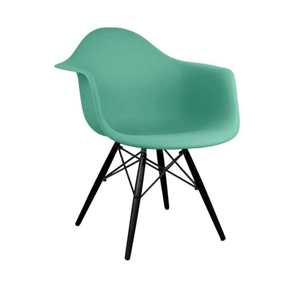 Cadeira Dkr - Verde Tiffany Base De Madeira Preta Or Design