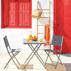 Cadeira Dobrável Aço Emys Cinza Escuro Naterial