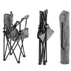 Cadeira Dobravel Camping Braço Porta Copo Com Bolsa De Transp