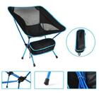 Cadeira Dobrável Camping Pelegrin Pel-0577 Preto E Azul Portá