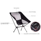 Cadeira Dobrável Camping Pesca Praia Acampamento Tela Preta