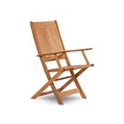 Cadeira Dobrável Com Braços Acqualung Jatobá - Mão   Formão