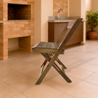 Cadeira Dobrável De Madeira Maciça Para Churrasqueira Ismalu