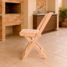 Cadeira Dobrável De Madeira Maciça Para Churrasqueira Ismalu