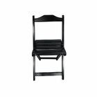 Cadeira Dobrável De Madeira Maciça Preta