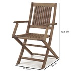 Cadeira Dobrável Em Madeira Maciça Com Braços Primavera
