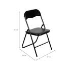 Cadeira Dobrável Lena Poliuretano Preta