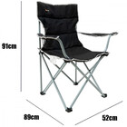 Cadeira Dobrável Nautika Boni Estofada Preto