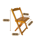 Cadeira Dobrável Retrátil De Madeira - Mel