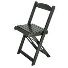 Cadeira Dobrável Retrátil De Madeira - Preto