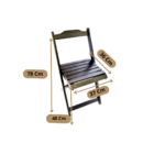 Cadeira Dobrável Retrátil De Madeira - Preto