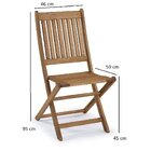 Cadeira Dobrável Sem Braços Linha Dobrável Stain Jatobá